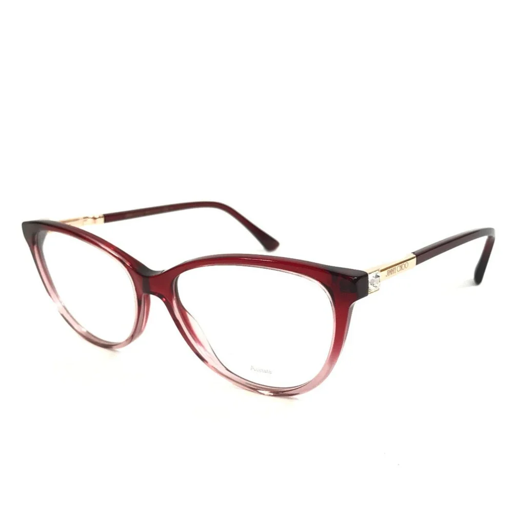 Jimmy Choo Eyeglasses Frames JC287 7W5 Burgundy Gradient Red Cat Eye 54-16-145